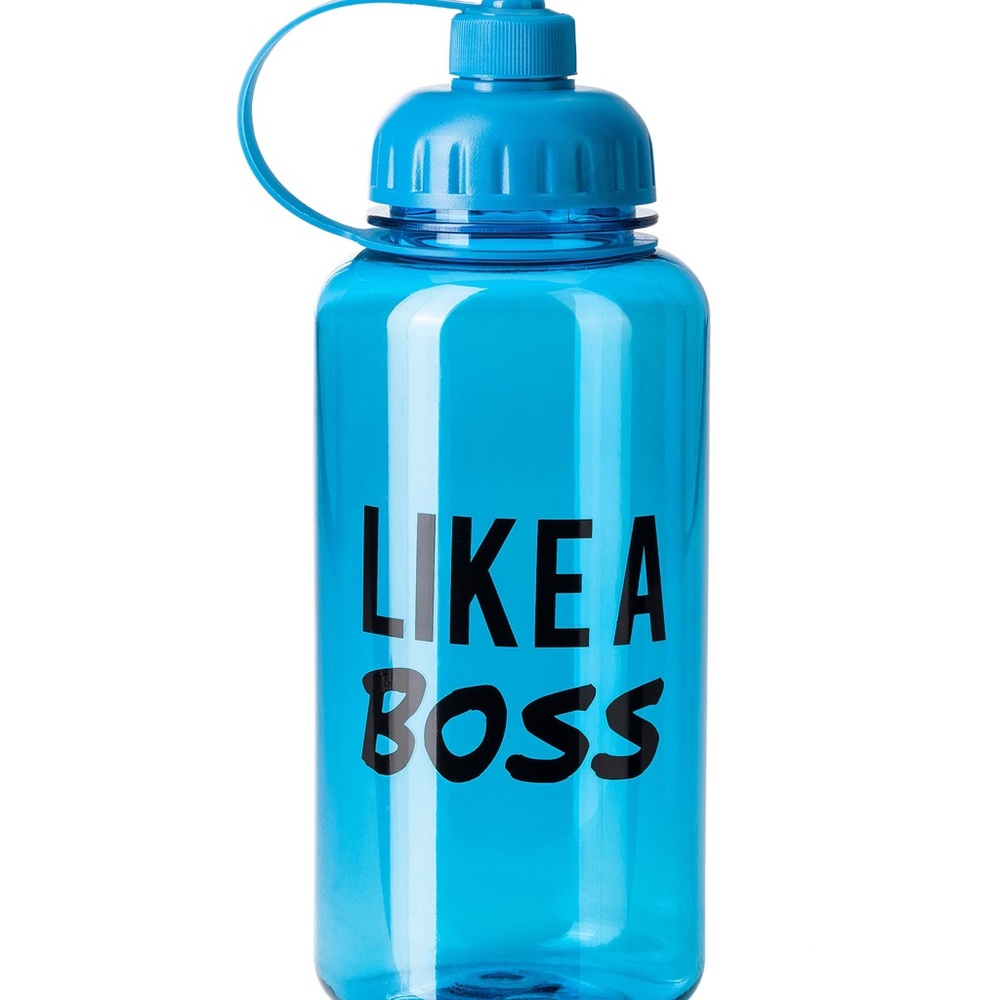 Like a Boss blue bpa free water bottle